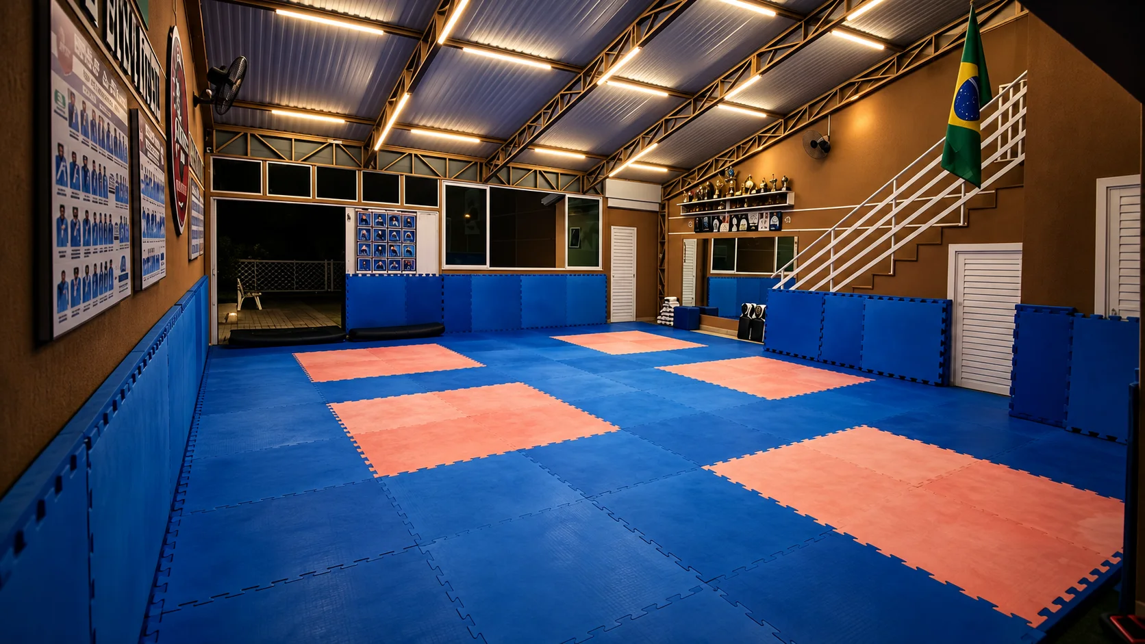 Outro ângulo do tatame da Schubert Jiu-Jitsu
