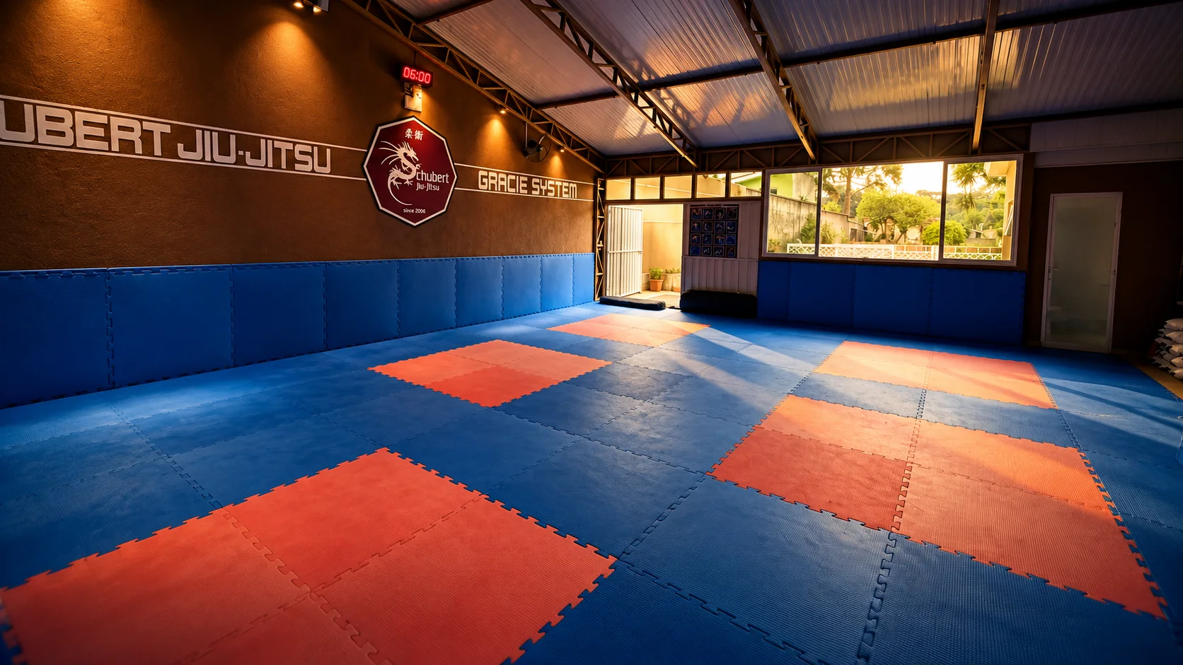 Espaço interno de treino da Schubert Jiu-Jitsu