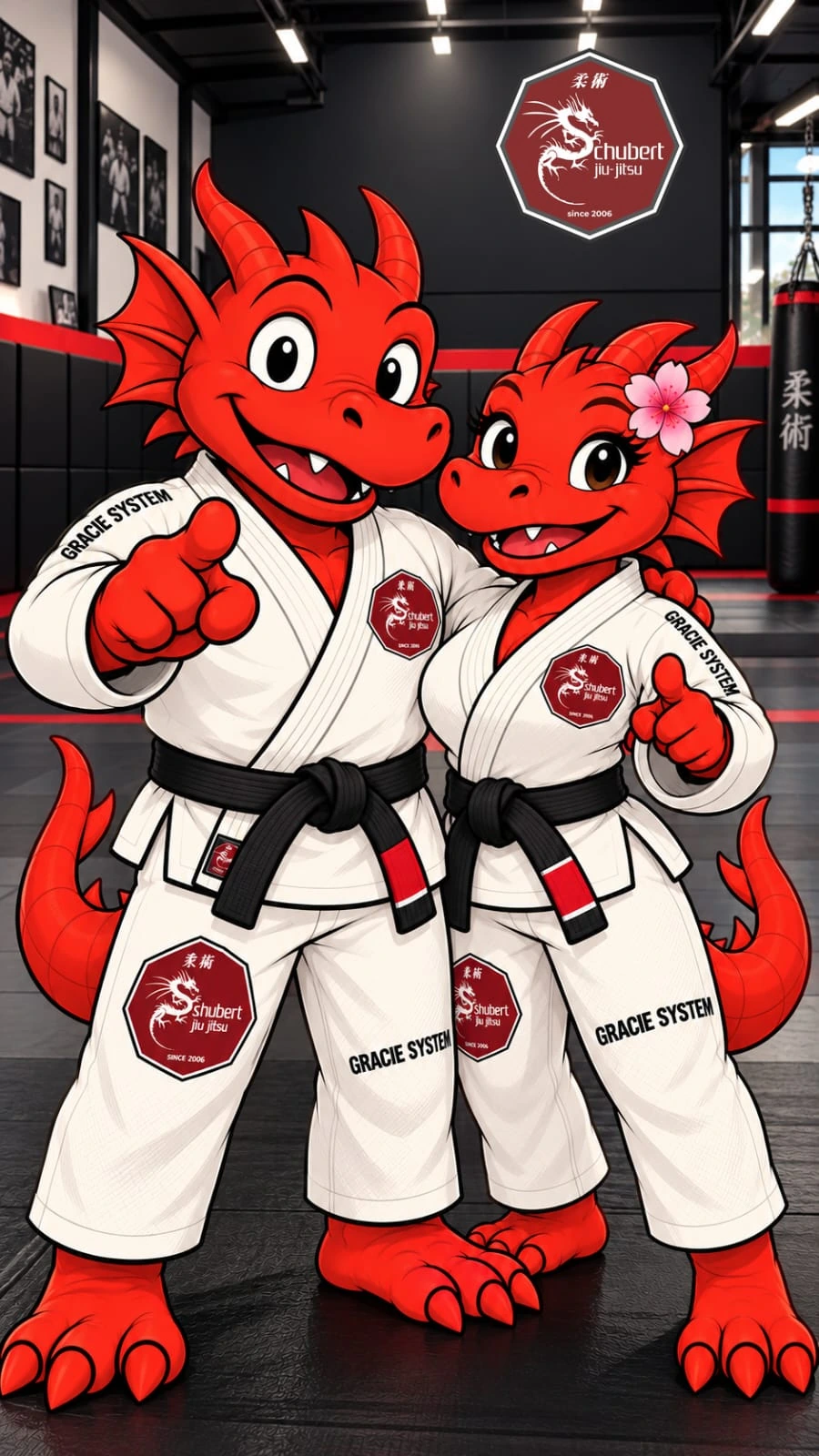 Mascotes do Jiu-Jitsu Infantil Schubert Jiu-Jitsu