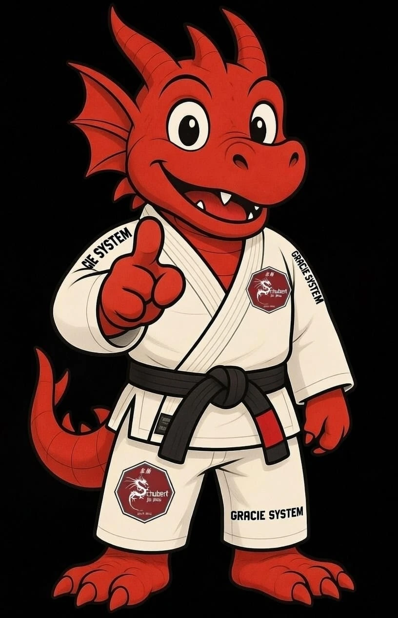 Mascote masculino do Jiu-Jitsu Infantil Schubert Jiu-Jitsu